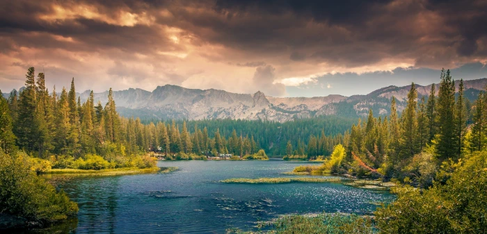 photo of body water during black sky nature landscape scenics 2k 4k