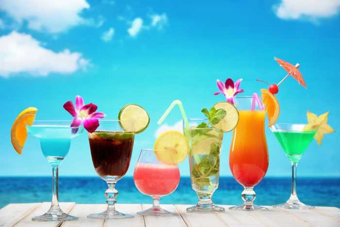 sea beach cocktail summer fruit fresh paradise drink 2k 4k 5k