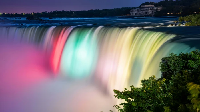 uhd niagara falls At night 2k 4k 5k 8k