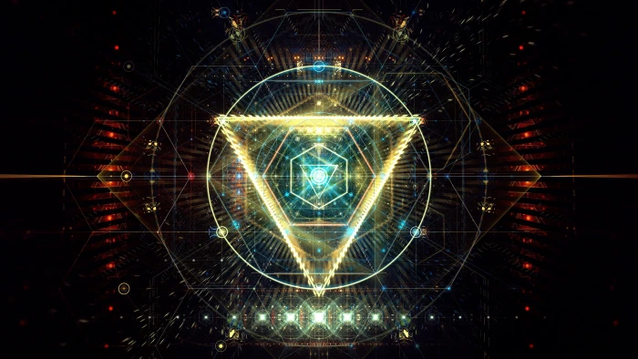 abstract art triangle 2k 4k