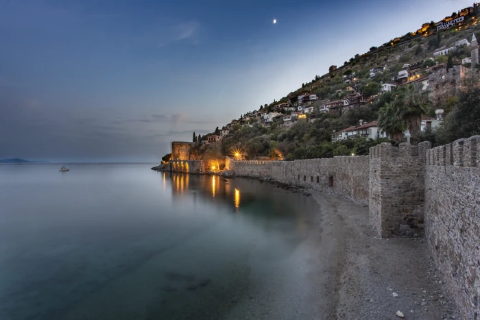alanya night k z lkule landscape castle antalya turkey 2k 4k 5k