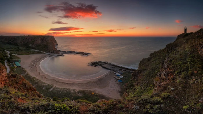 bolata beach uhd ultrahd black sea horizon cliff 2k 4k 5k