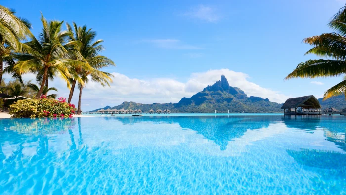 Bora Island Resort French Polynesia Landscape Photography 2k 4k