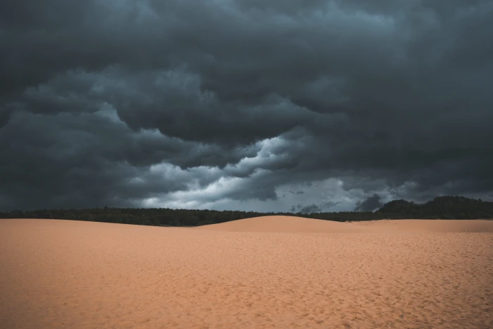 desert sand under cloudy daytime sky photo nature rain storm 2k 4k 5k