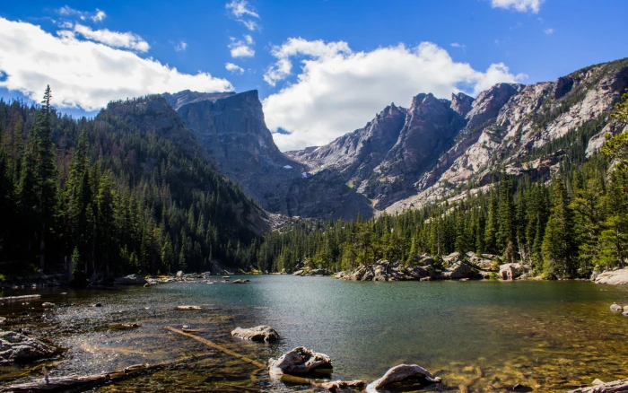 Dream Lake Is A High Alpine In Rocky Mountain National Park The North Of Colorado Mountains Forest Landscape Nature 2k 4k