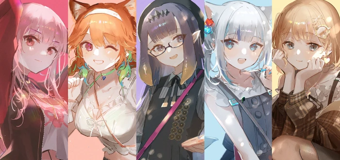 Hololive Gawr Gura Mori Calliope Ninomae Ina nis Takanashi Kiara 2k 4k