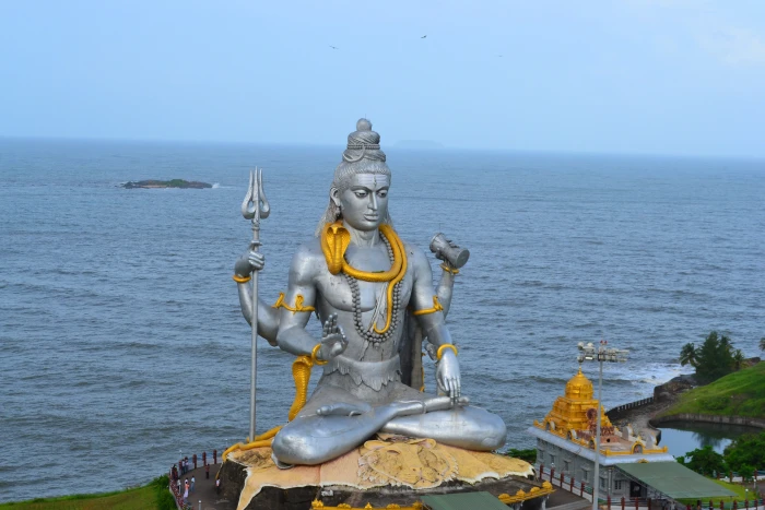 Lord Shiva Murudeshwar statue God water spirituality 2k 4k 5k