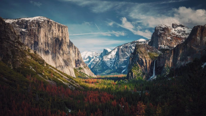 mountain range united states cathedral rocks el capitan 2k 4k