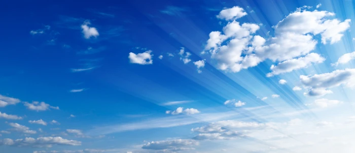 silver lining blue sky clouds 2k 4k 5k 8k