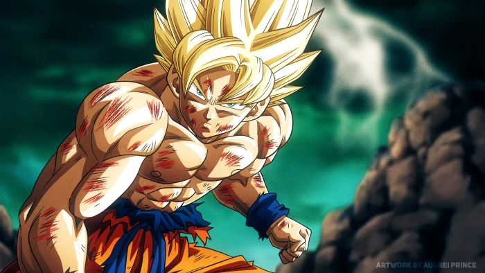 Son Goku from Dragon Ball Z Super Saiyan costume event people 2k 4k