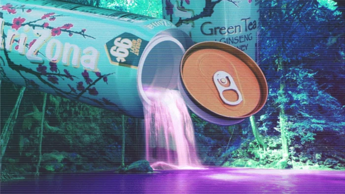 vaporwave floral shoppe artwork music waterfall nature 2k 4k
