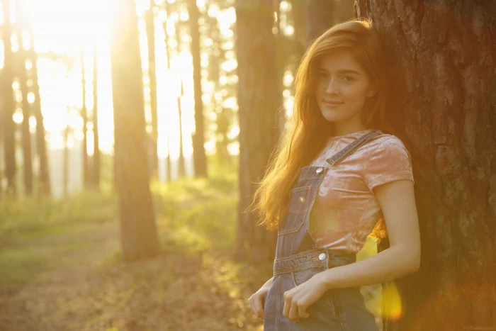 women Jia Lissa VivThomas outdoors forest nature 2k 4k 5k