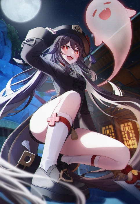 anime girls Genshin Impact Hutao 2k