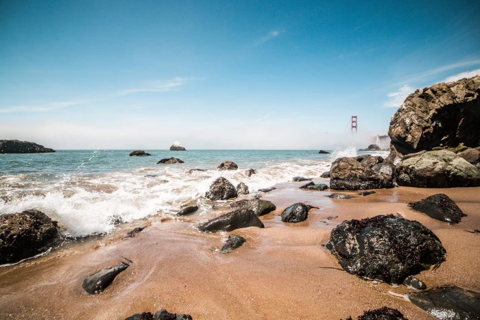 Baker Beach with Golden Gate Bridge San Francisco California 2k 4k