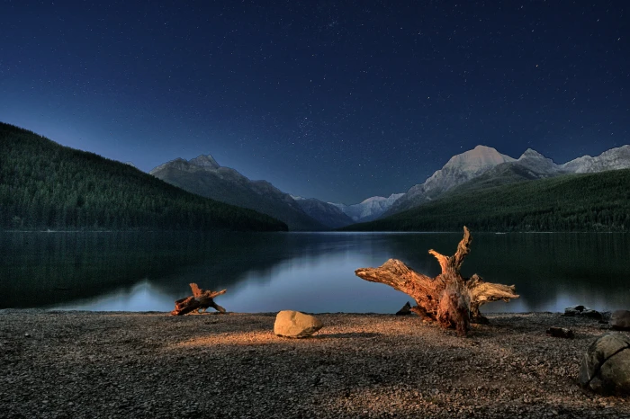 body of water illustration bowman lake Bowman Lake 2k 4k