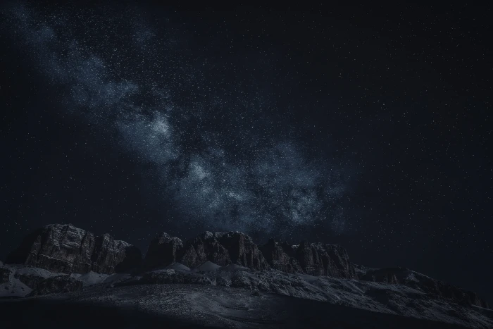 Canion Mountains on Night Sky astrology astronomy constellation 2k 4k 5k