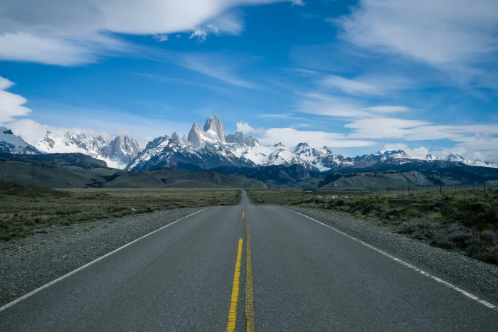 concrete road highway argentina asphalt tarmac el chalten 2k 4k 5k