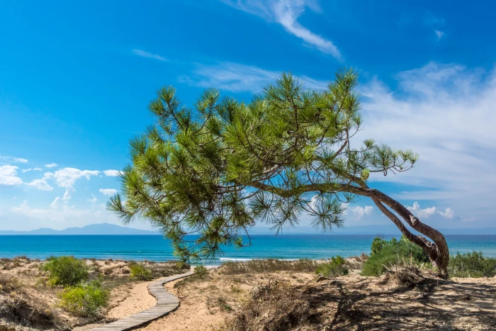 greece beach sea mediterranean peloponneses vacations 2k 4k 5k