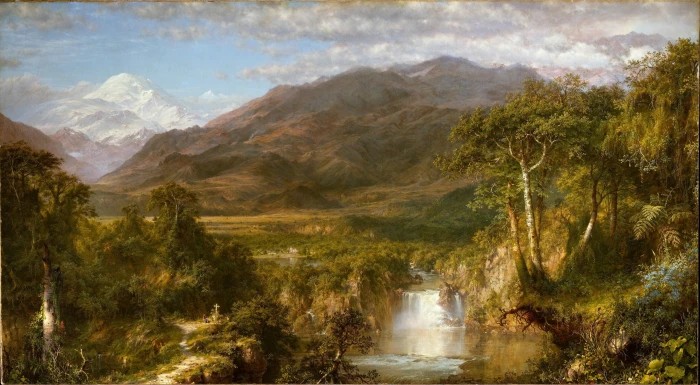 heart of andes Frederic Edwin Church classic art painting 2k 4k
