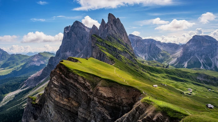 odle mountains dolomites italy europe val gardena bolzano 2k 4k