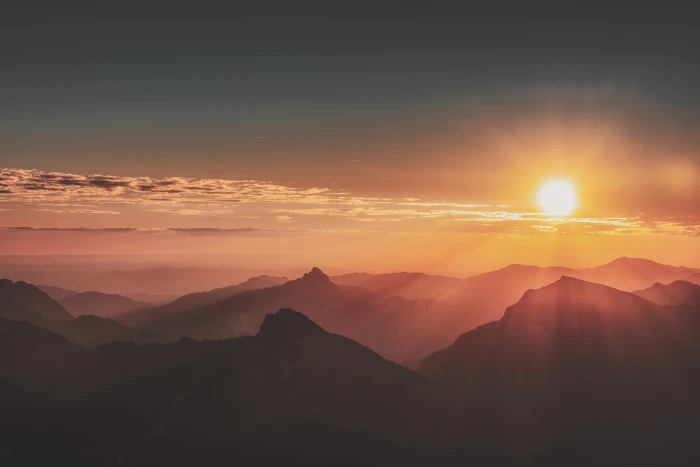 sunrise mountains landscape nature hd evening 2k 4k 5k