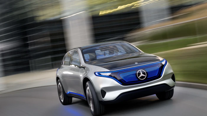 time lapse photo of silver Mercedes Benz SUV concept car Concept EQ 2k 4k 5k 8k