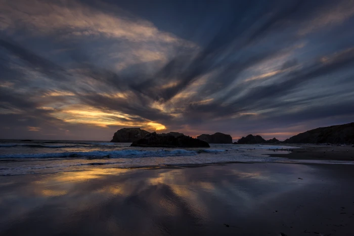 time lapse photography of sea bay during sunset oregon 2k 4k 5k