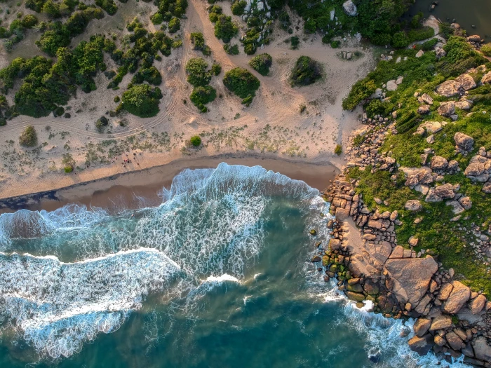 Aerial View of Beach aerial photography shot beautiful 2k 4k