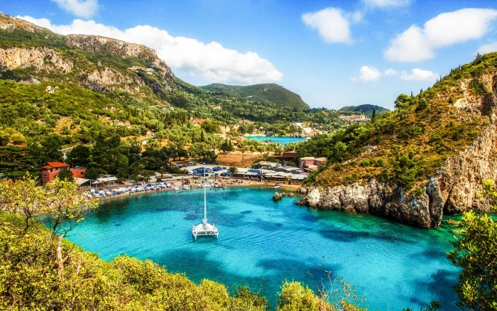 Agios Spyridon Beach Corfu Island Ionian Sea Greece Landscape Hd Wallpaper For Desktop 2k 4k