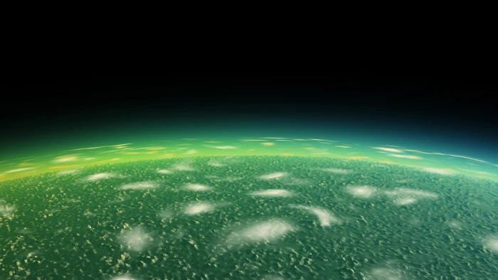 alien planet green uhd space art futuristic sci fi 2k 4k 5k 8k