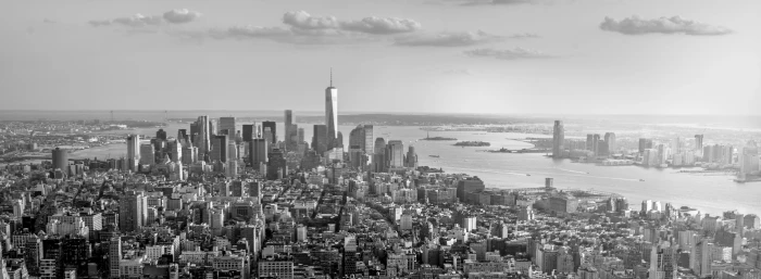 black and white scale building scenery manhattan 2k 4k 5k 8k