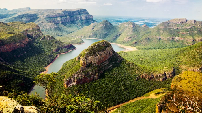 green trees nature mountains river landscape water scenics 2k 4k