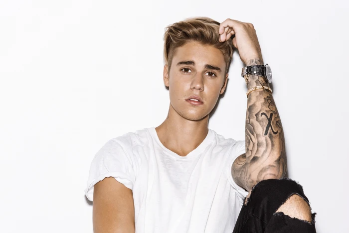 Justin Bieber photo white background portrait studio shot 2k 4k 5k