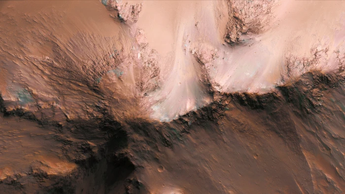 Mars NASA dune landscape aerial view planet 2k 4k