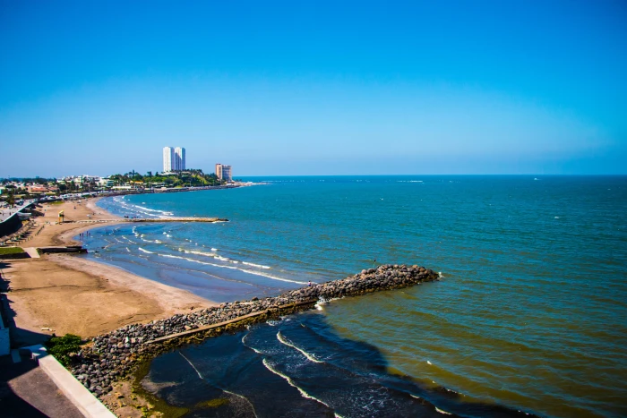 mexico veracruz nature sea water horizon over sky 2k 4k 5k