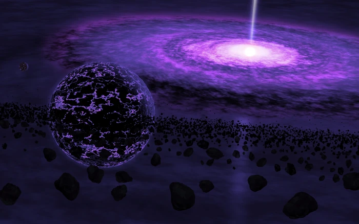 planet and milky way illustration space art stars nebula 2k 4k 5k 8k