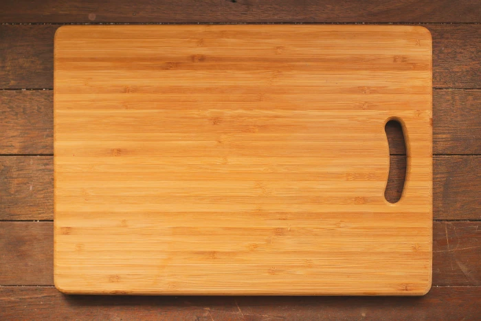 rectangular brown wooden chopping board on hardwood kitchen 2k 4k 5k