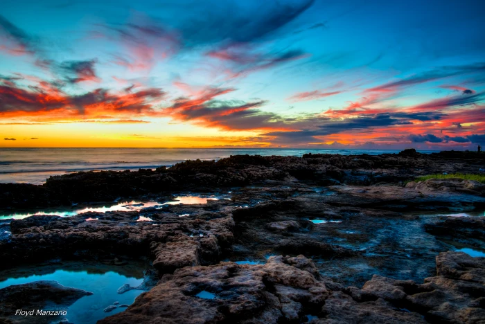 rock formation on beach during sunset Westbank water tropical 2k 4k 5k