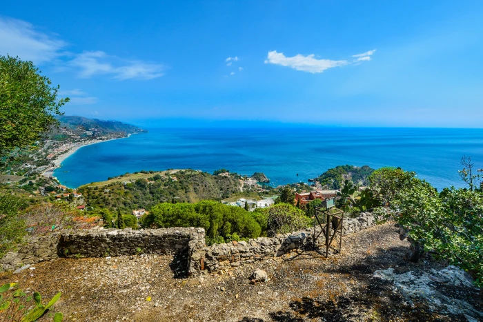 sicily coastline summer italy taormina mediterranean sea 2k 4k
