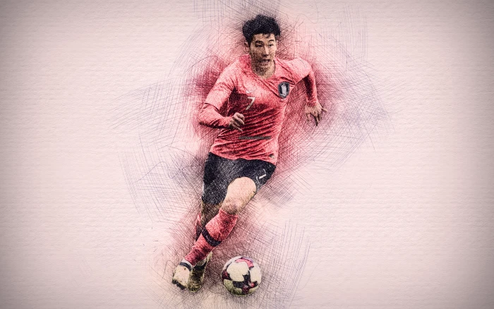 Soccer Son Heung Min South Korean 2k 4k