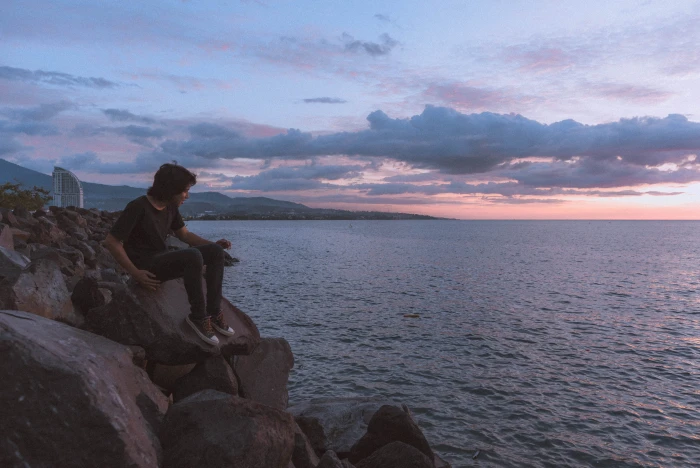 tumblr beach boy sunset aesthetics grunge vintage 2k 4k 5k