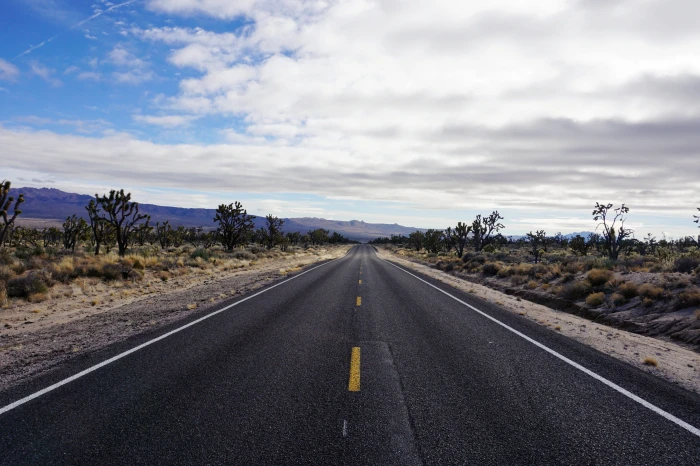 united states mojave desert scenery road california nature 2k 4k 5k