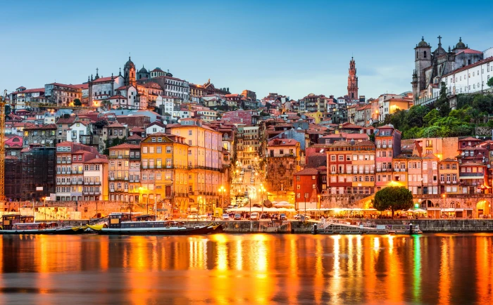 Douro River Porto Portugal HD Wallpaper white boat Europe 2k 4k 5k