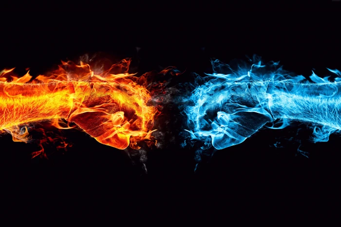 hands fire kick blue orange fight 2k 4k 5k 8k