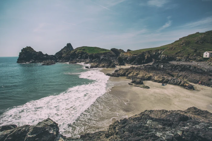 Lizard peninsula shore Kynance Cove England 2k 4k 5k