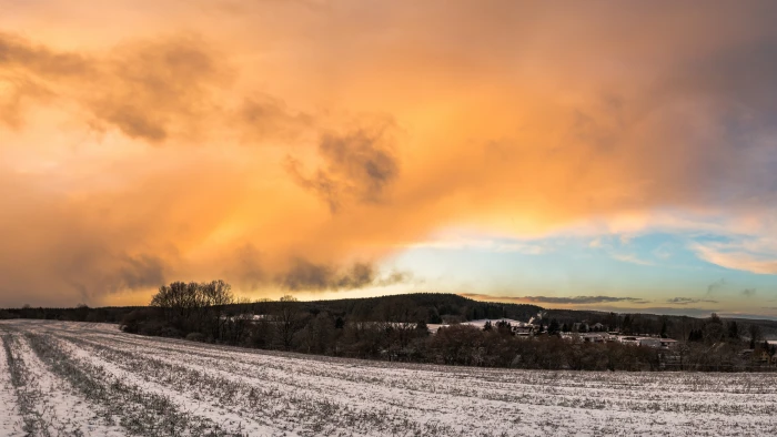 sky cloud snow sunset orange clouds uhd 2k 4k 5k 8k