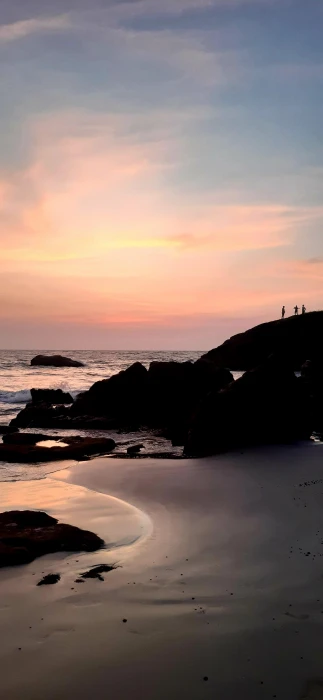 Afterglow evening beach rock 2k