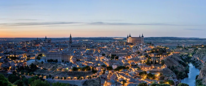 Toledo Evening Sunset dual monitor widescreen wide screen multiple 2k 4k 5k