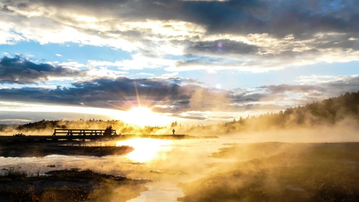 Blissful sunset nature fantasy 2k 4k