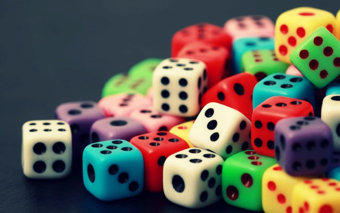 assorted color dice lot macro cube gambling chance luck 2k